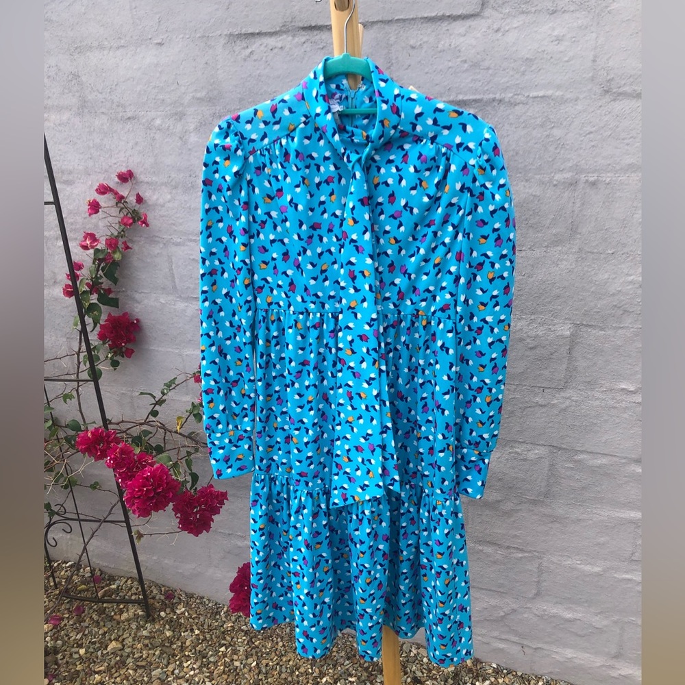 Vintage Kate spade esque tiered long sleeve dress - Picture 5 of 10